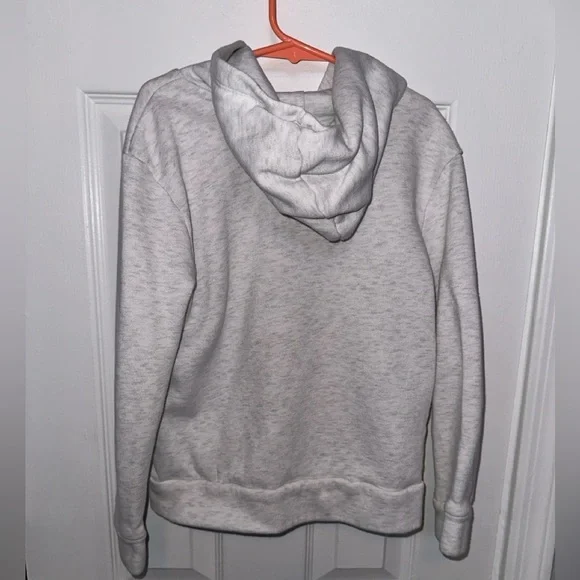 Puma Kids Gray Hoodie with Pink Logo - Picture 4 of 5